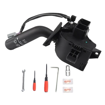 

Car Turn Signal Wiper Dimmer Combination Lever Switch with Tool Fit for Ford F150 05-08 Black