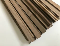 Feuilles de placage de plancher en noyer noir, longueur: 450x10x2mm épaisseur: 2mm, modèle de maison de poupée, 6 pièces/lot 