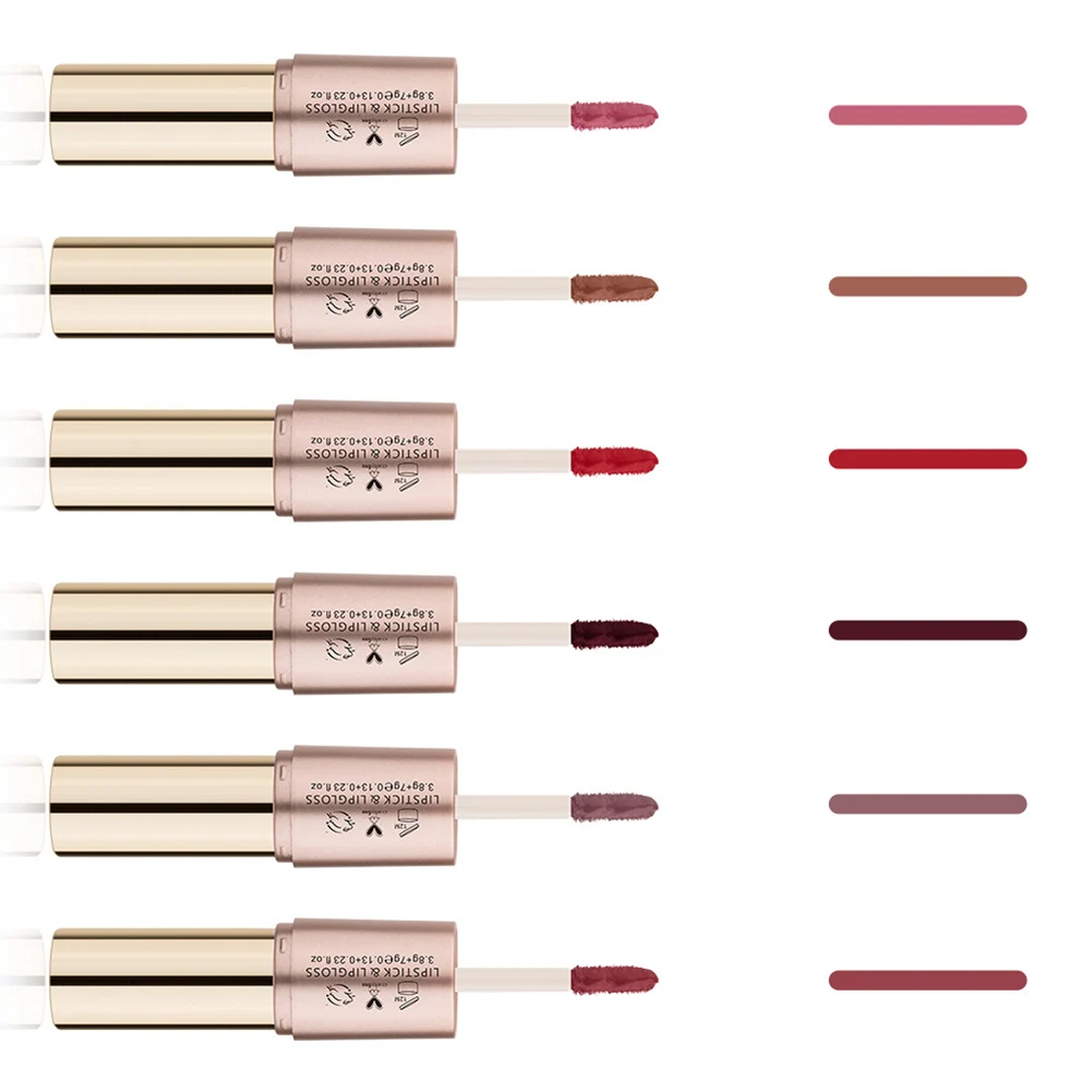 O.TWO.O 12 Colors Lips 2 in 1 Matte Lipstick Lip Gloss Waterproof Long Lasting Non-sticky Makeup Matte Lipstick Moisture Makeup O.TWO.O 12 Colors Lips 2 in 1 Matte Lipstick Lip Gloss Waterproof Long Lasting Non-sticky Makeup Matte Lipstick Moisture Makeup