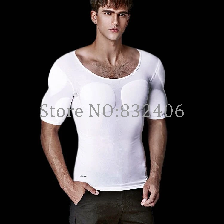 as pic Pecs мышечный жилет для мужчин с подкладкой для тела, мужской бодибилдинг, футболка, животик, нижнее белье, пивной живот, Майки - Цвет: as pic