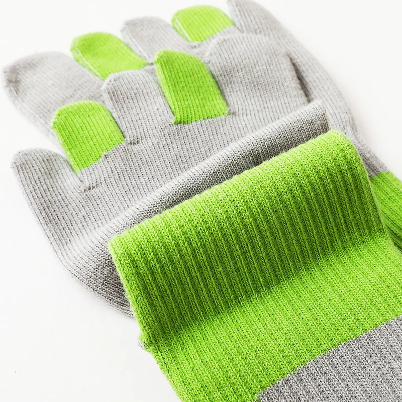 5 Pairs Cotton Split Toe Socks Autumn Winter Men's Thick Sports Compression Sweat absorbing Anti friction Five Finger Socks