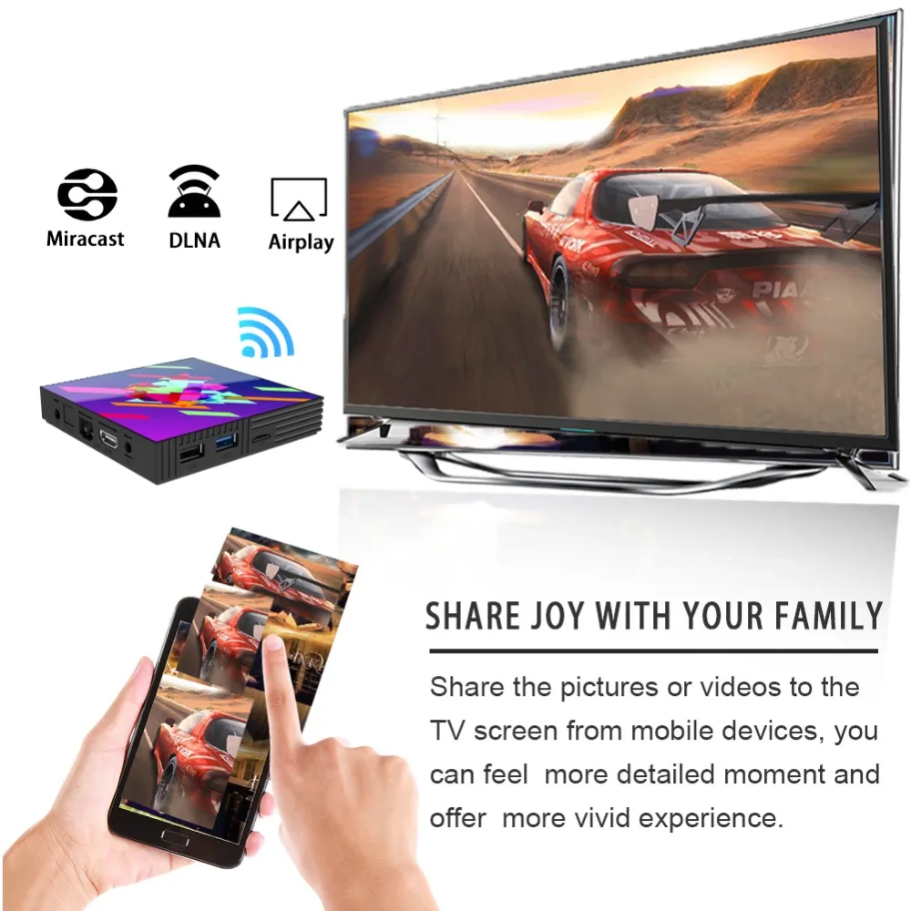 Smart tv BOX A95X Z2+ Android 9,0 RK3318 четырехъядерный процессор 4 ГБ ОЗУ 64 Гб 2,4G и 5G wifi 4K HD BT OTA медиа Google Play SetTop Box PK H96MAX