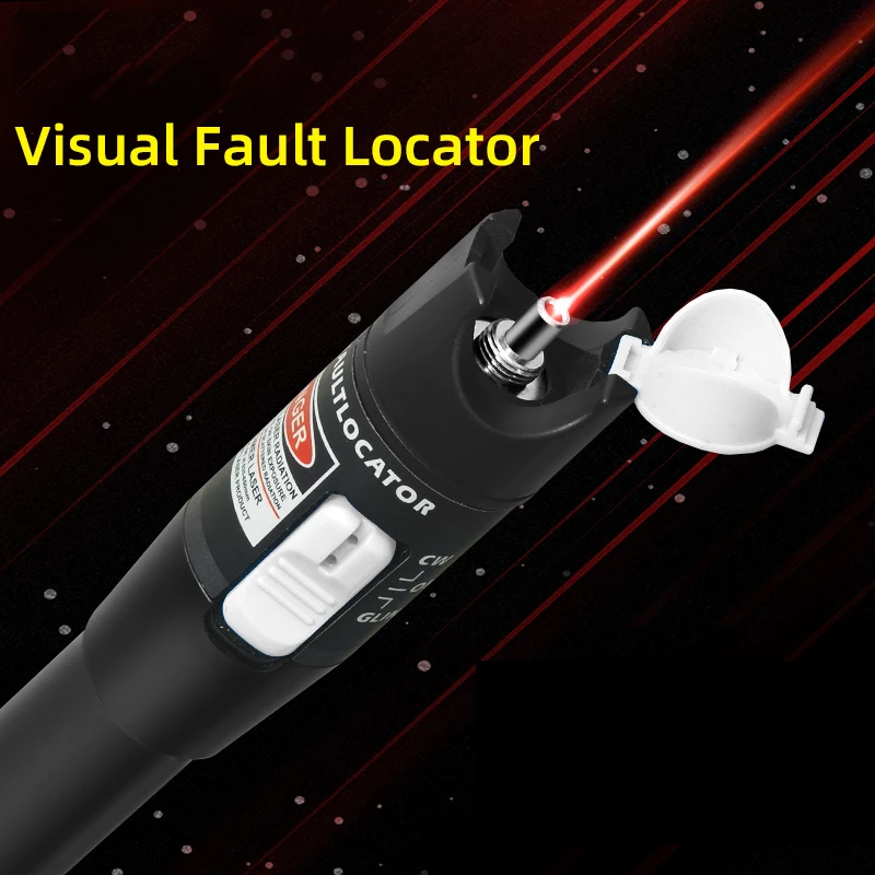 

10mW Visual Fault Locator Fiber Optic Cable Tester Red Laser Light 10KM 30KM Pen Type Visual Fault Locator for SC FC ST Adapter