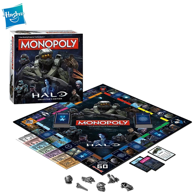 

Hasbro Monopoly Halo Collector's Edition GameStop Exclusive Limited Puzzle Board Games Family party Gaming Strategy Games toys