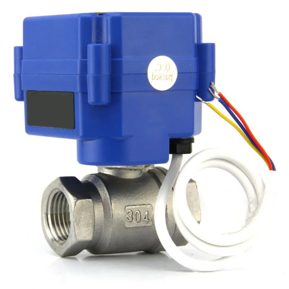 

3/4 NC Motorized Ball Valve 9-24V DC / AC Stainless Steel Electric Ball Valve