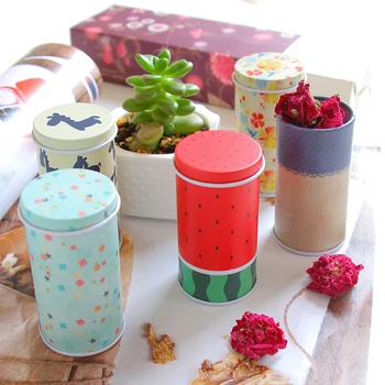 

Mini Round Jar Tin Storage Box Sample Package Box Portable Tea Pots Caddy Iron Box Toothpick Cans