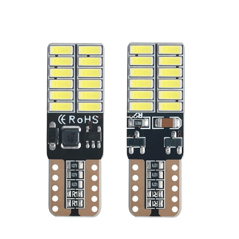 2X T10 W5W 4014 24SMD Canbus стандартная лампа без ошибок автомобильные широкие лампы 6000K