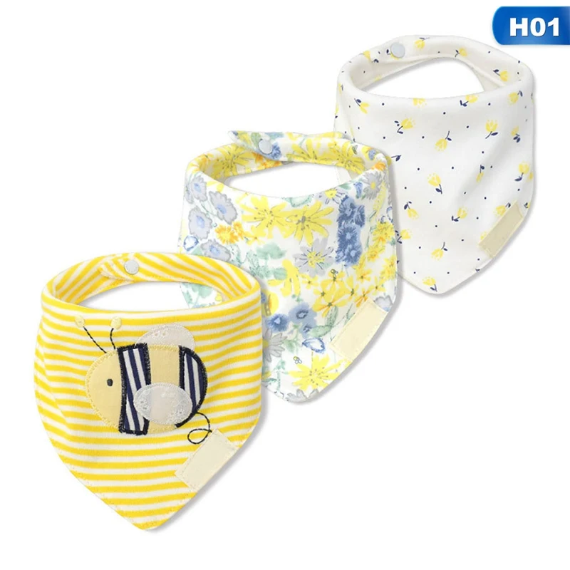 1 3 шт./лот хлопоковый для новорожденных малышей Bibs Одежда высшего качества для мальчиков, полотенце для девочек мультяшная бандана слюнявчик Нагрудник слюнявчик для младенца Полотенца - Цвет: 1