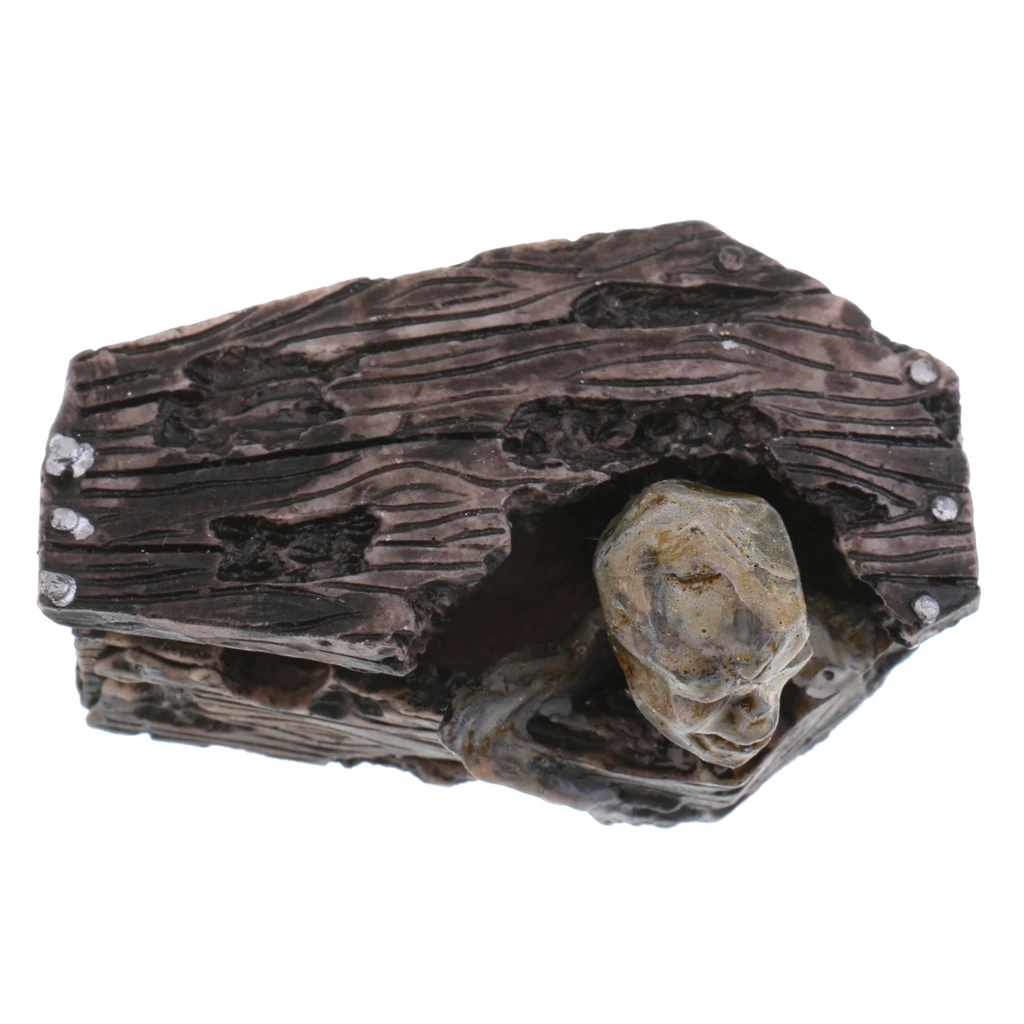 Resin Action Figure Zombie in Coffin Handmade Crafts for Home Office Decor