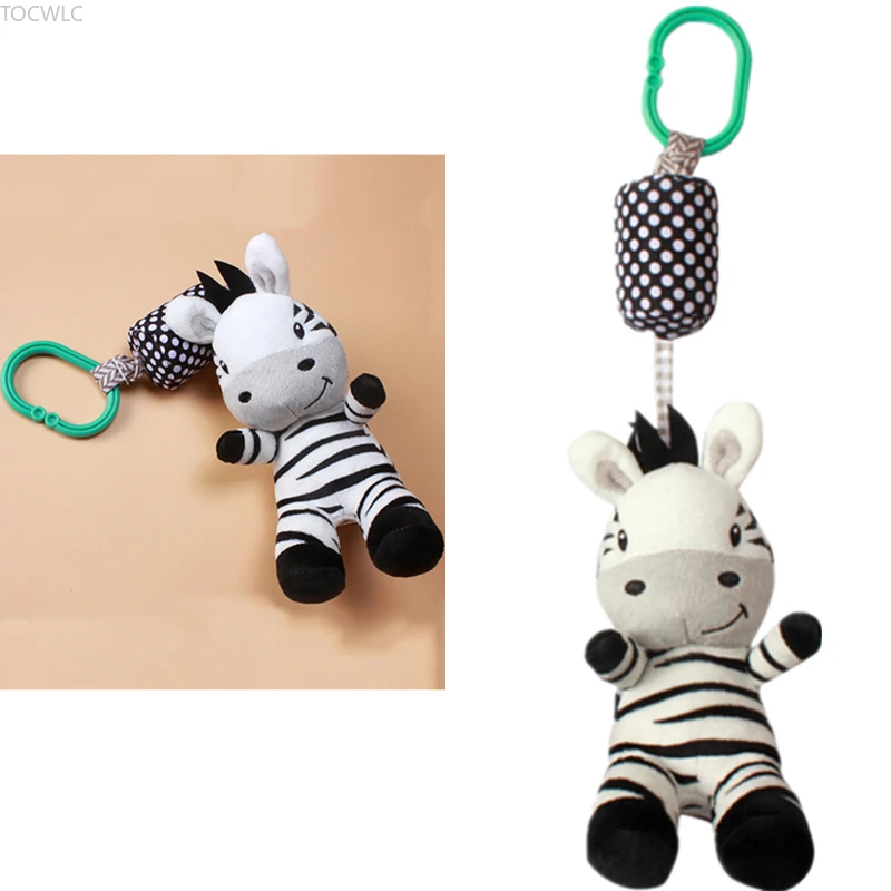 

Hot Rattle Toys Cartoon Zebra Infant Mobile Cloth Toy Baby Trolley Bed Wind Chimes Rattles Bell Crib Hanging Pacify Toys Gifts