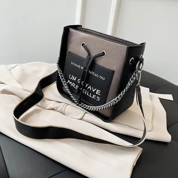 

Summer 2020 new women's bag, fashionable with letter decoration, bucket shoulder bag