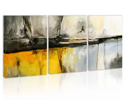 Желтый черный и белый современный абстрактный настенный художественный Декор холст живопись кухня печатает картины для дома гостиной