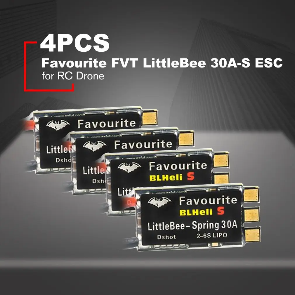4 шт. Favourite FVT LittleBee 20A S 30A ESC blheli _ OPTO 2 6S Mulitshot Oneshot42/125 электронный контроллер скорости