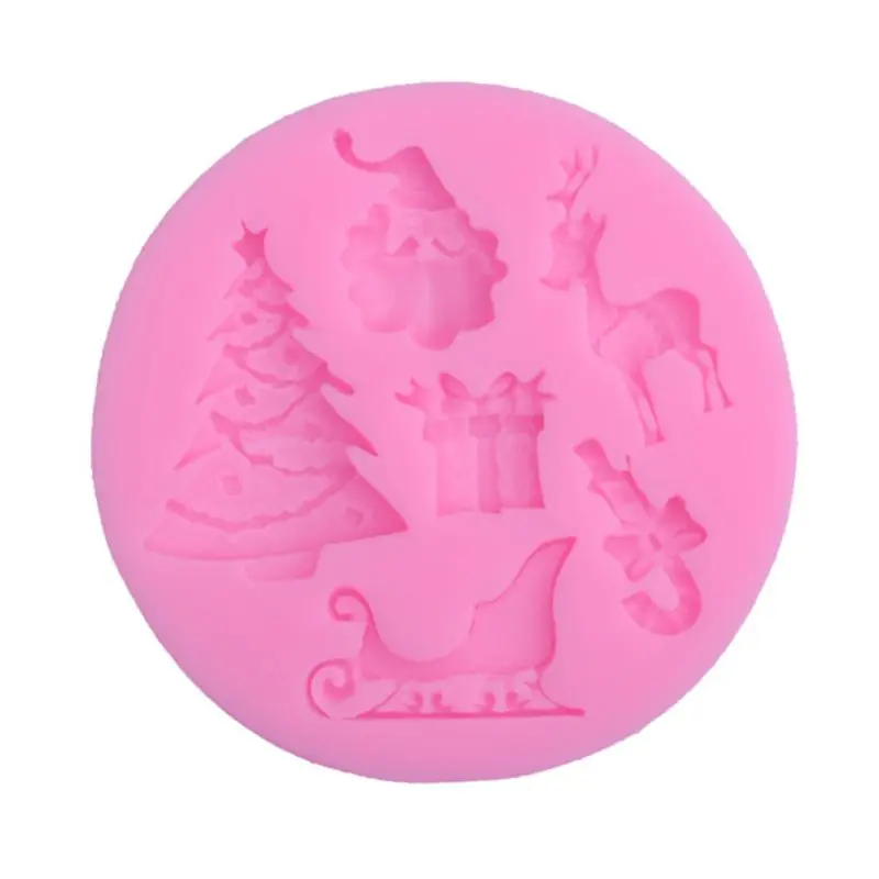 Christmas Santa Claus Silicone Mold Fondant Cake Chocolate Decorating Sugarcraft