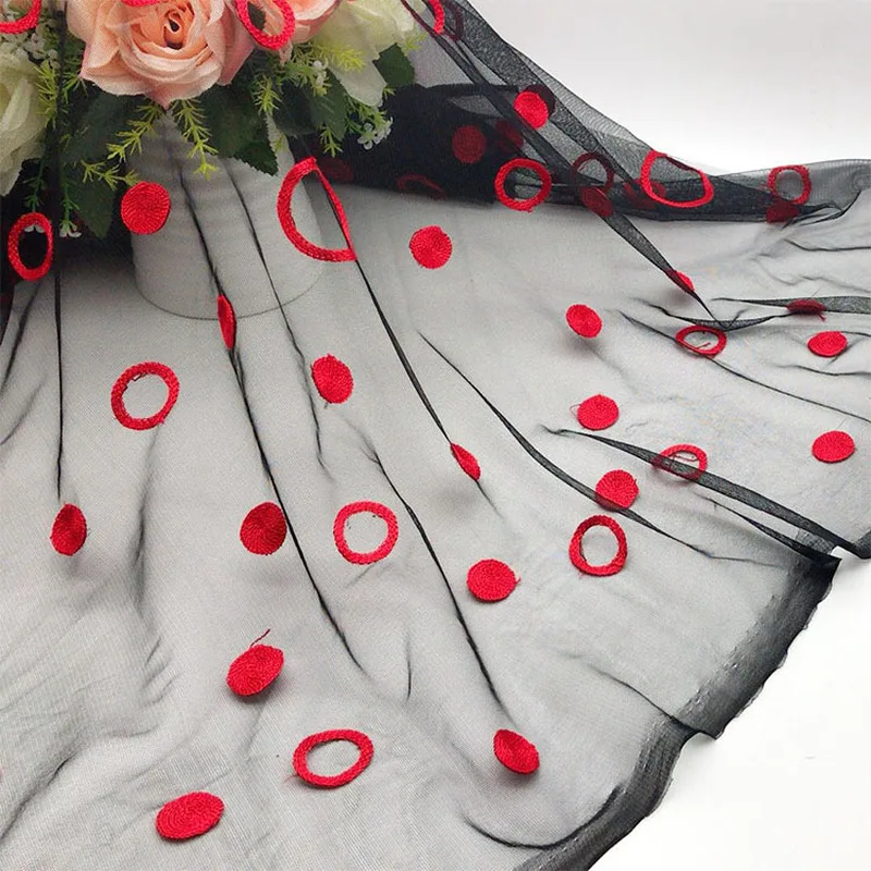 135 см X 100 см милая маленькая вышитая сетчатая ткань для шитья одежды для девочек на день рождения, свадьбу, вечеринку, сцену, сделай сам, декоративная ткань