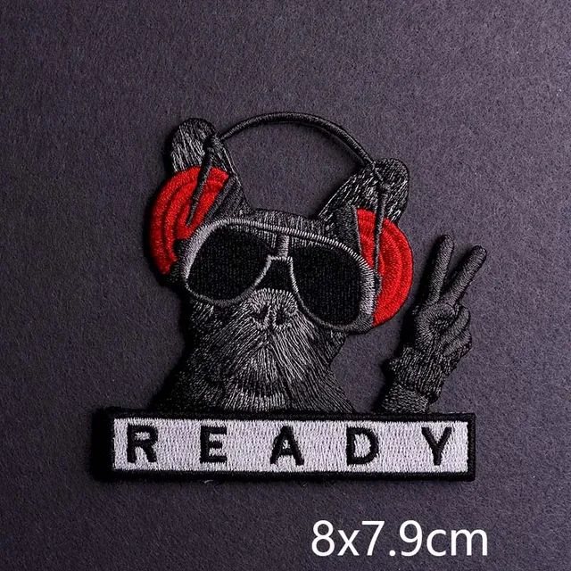 Hip-hop Rock/Music Patch Iron On Patches For Clothing Thermoadhesive Patches On Clothes Embroidery Patch Punk Joker Stickers PE4557CT