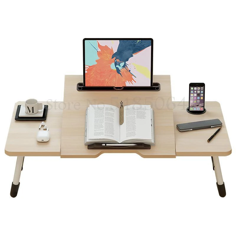 MSJIAO Wooden tableBed Desk Laptop Computer Desk Student Dormitory Portable Small Reading Table,B MSJIAO Wooden tableBed Desk Laptop Computer Desk Student Dormitory Portable Small Reading Table,B