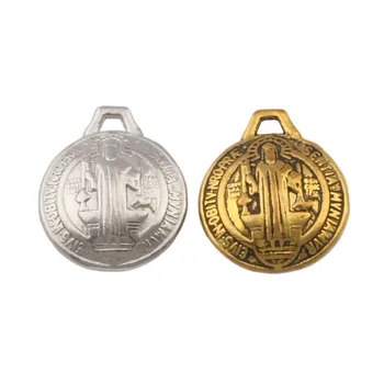 

3D Saint Benedict Cross charm beads Zinc Alloy Charm Pendants 17.5X20.9mm Fashion DIY Jewelry 30pcs /lots A518