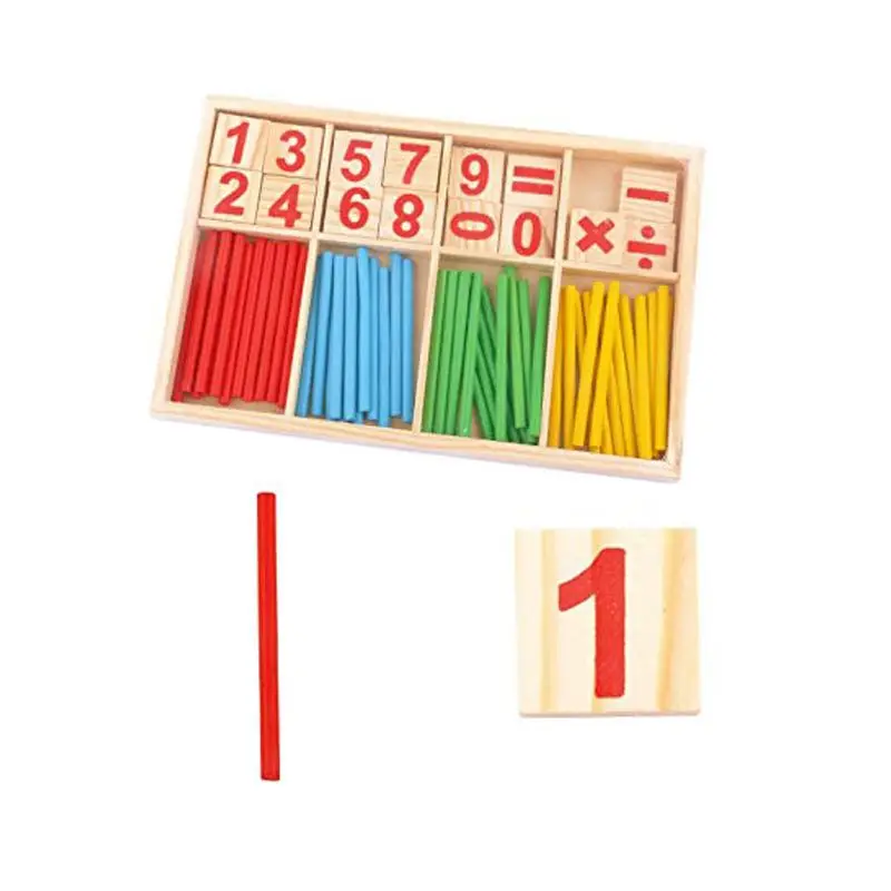 Digital Game Wooden Sticks Montessori Math Intelligence Preschool Educational Toy for Children Teaching Aid Sets