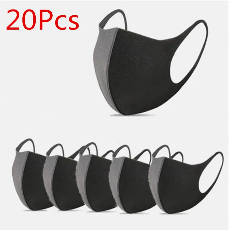 

20 Pcs Breathable Sponge Anti-dust Face Masks Moisture-proof Reuseable Activated Carbon PM2.5 Anti-pollution Protective Maska