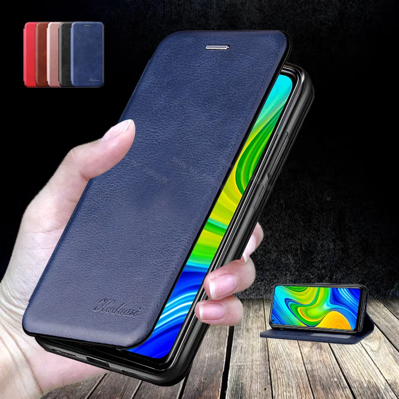 Кожаный чехол-книжка с магнитной застежкой для redmi note 9 s pro max readmi note9 9pro | Мобильные