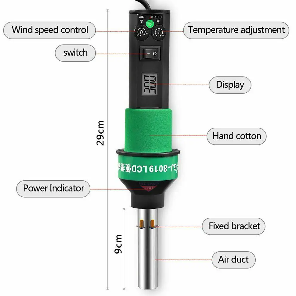 Портативный бесщеточный Цифровой температурный нагреватель Matchine 110 V/220 V AC