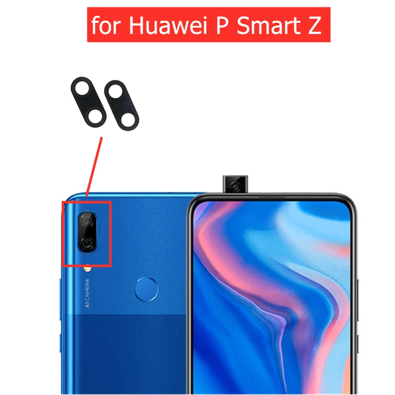 Стеклянный объектив для задней камеры Huawei P Smart Z 2 шт. стекло с клеем 3M запасные