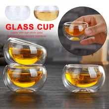 Стеклянная чашка 50 мл напитки кофейники бар кофейные кружки креативные молоко пиво Термоизолированный обеденный прозрачная чашка для чая контейнер