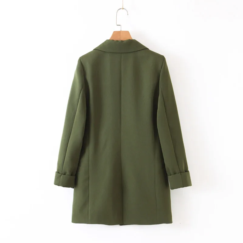 

F1121-Western Style WOMEN'S Dress Wholesale 19 Summer New Style Fashion Elegant-Style Double Row Metal Buckle Suit Jacket Women'
