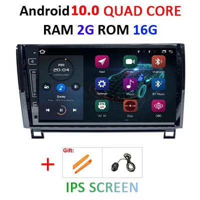 DSP ips Android 10 Автомагнитола gps для Toyota Tundra Sequoia 2007 2008 2009 2010 2011 2012 2013 мультимедиа Нет 2 DIN DVD головное устройство - Цвет: 2G 16G IPS