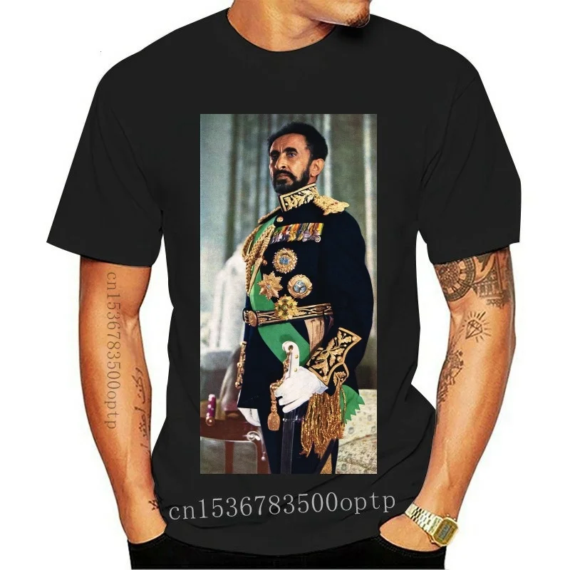 Футболка высокого качества с надписью New Emperor Haile Selassie | Мужская одежда