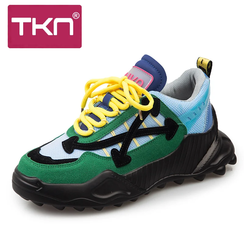 Женские кроссовки на платформе сетчатые дышащие массивной Повседневная Уличная