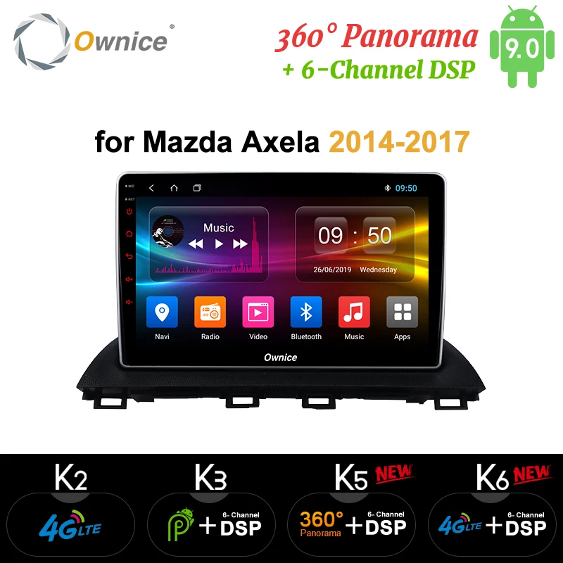 Perfect Ownice K1 K2 K3 Android 9.0 Octa Core car radio 2 din GPS Navi for Mazda 3 Axela 2014 2015 2016 HD 10.1" Supprot DVD 4G LTE 0