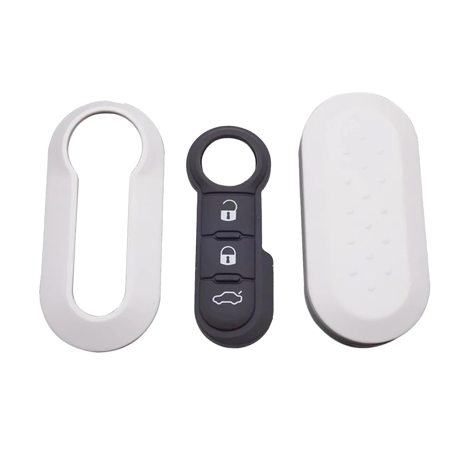 Key Case 3 Buttons Remote Modified Flip Silica Car Key Shell Fiat 500 Panda Punto Bravo Cover Uncut Blade Key Cover Case