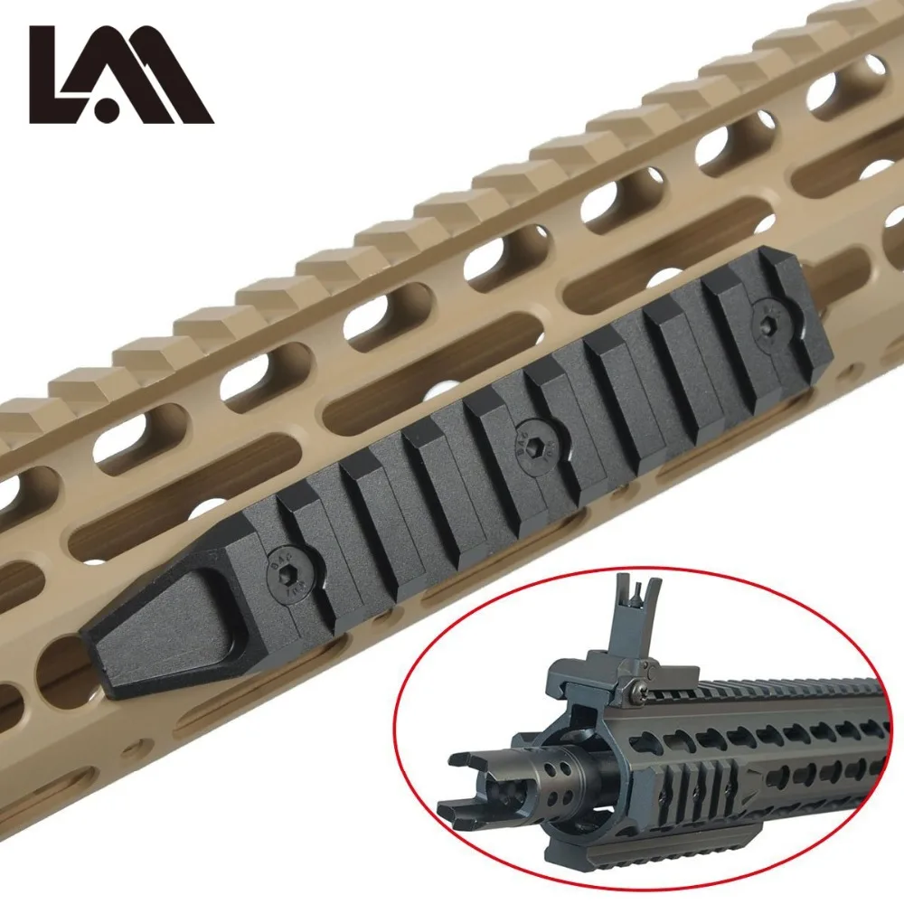 LAMBUL Keymod перила Охотничьи аксессуары 9 слотов URX 4 0 Quad Rail AR15 M4 M16|Аксессуары для