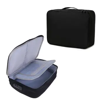 

Document Ticket Bag Waterproof 2 Layers Combination Lock For Home Travel XXUC