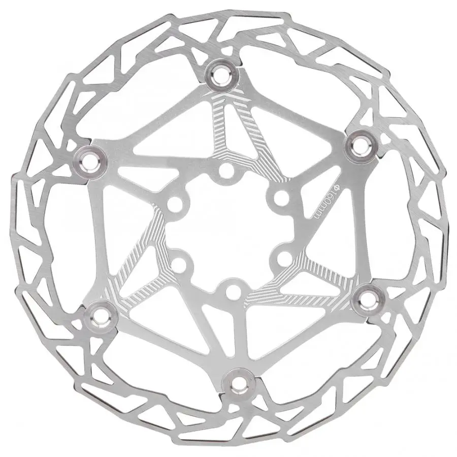 silver 160mm Mountain Bicycle Brake Disc Floating Ultralight Road Bike Floating Brakes Rotors For MTB Cycling Replacement Parts - Цвет: silver