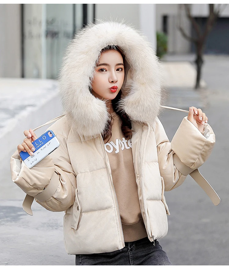 Золотое бархатное хлопковое пуховое пальто для женщин, однотонное меховое с капюшоном, большие размеры, зимняя куртка, пальто для женщин, Корейская уличная утепленная верхняя одежда