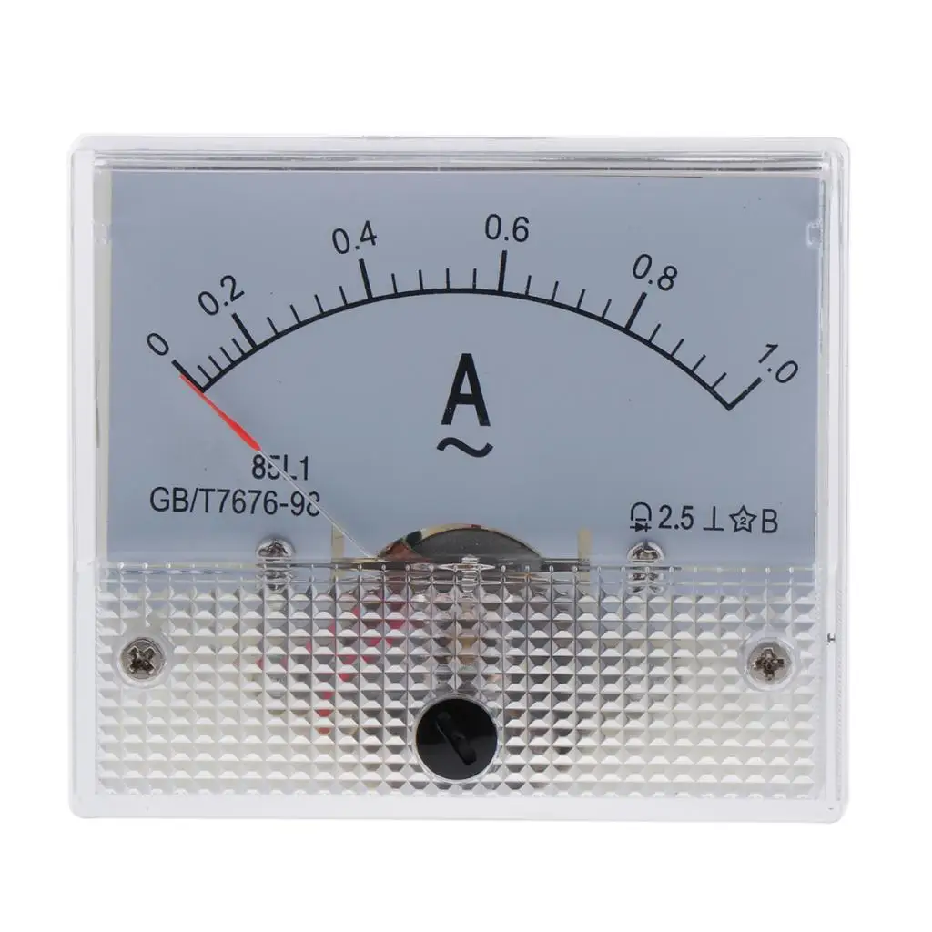 Accurate 85L1 AC Analog Panel Ammeter Gauge Ampere Current Meter Plastic, Copper