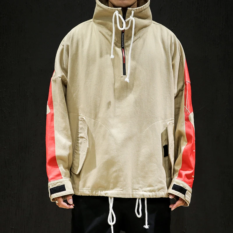 Поп свободные мужские s куртки High Street VogueJacket пальто модные красивые мужские лоскутные ветровки пуловер куртка пальто размер плюс мужской