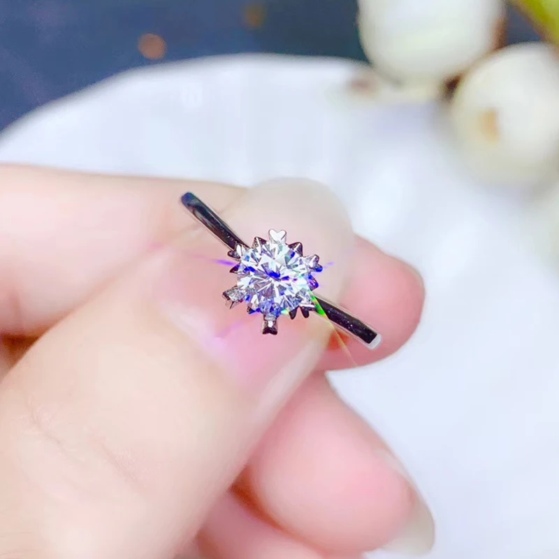 Ювелирные изделия colife 925 Серебряный муассанит обручальное кольцо 0.5ct D цветной Муассанит серебряное кольцо Стерлинговое Серебро Муассанит ювелирные изделия