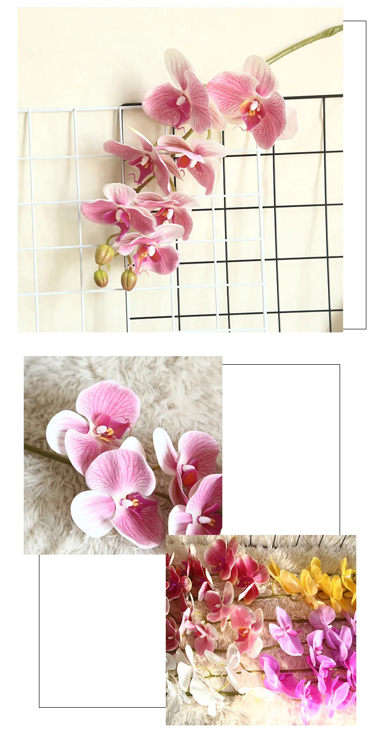 JAROWN Phalaenopsis Butterfly Orchid Latex Real Touch Artificial Flower Wedding Decoration Orchid Floral Party Home Decor Flores (17)