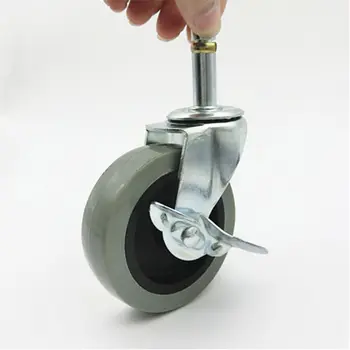 

5 Pcs Office Chair Caster Wheels with Brake Replacement Chair Csters Furniture Hardware