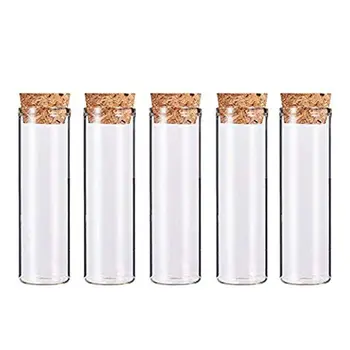 

Plastic Test Tube with Cork Stopper Bead Storage Vial Containers M2EC