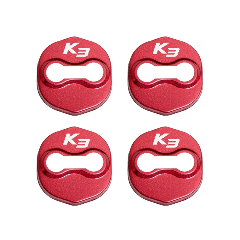 Red Авто-Стайлинг крышка дверного замка автомобиля Авто эмблемы чехол для KIA K3 Forte стайлинга автомобилей - Название цвета: Red