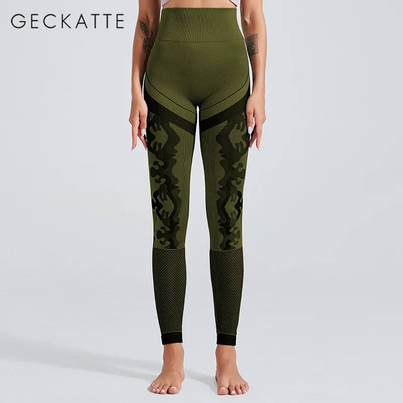 GECKATTE, новинка, серые бесшовные леггинсы с эффектом пуш-ап для тренировок, для фитнеса, высокая талия, тянущиеся, бахрома, спортивные, для спортзала, для бега, женские штаны