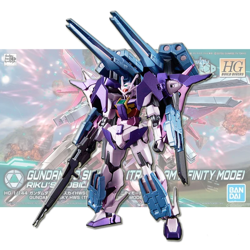 

Original Bandai HG HGBD 021 1/144 SKY Tianxiang HWS Three Red Mode Gundam Assembly Action Figureals Model Dolls