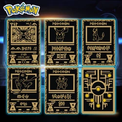 Cartes en métal pokemon doré, jeu de cartes noires, Vmax GX, édition limitée, jouets pour enfants 