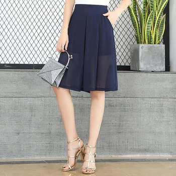 

New Shorts Women Chiffon shorts Skirts femme Womens Breathable Ladies Fashion Half-length High Waist Wide Leg Loose Shorts