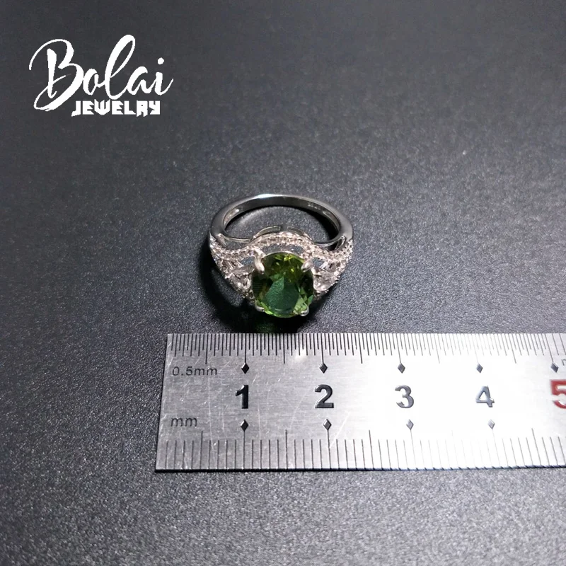 Bolaijewelry, кольца Zultanite из стерлингового серебра 925 пробы, созданный цвет, изменил овал драгоценного камня 8*10 мм 2.39ct элегантный дизайн бутик